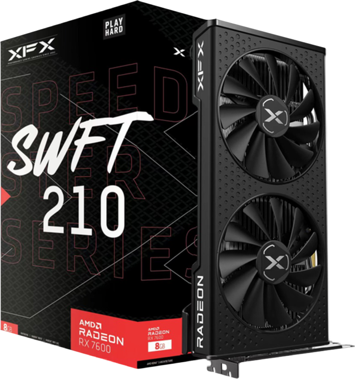 Видеокарта XFX SPEEDSTER SWFT210 RADEON RX7600 CORE Gaming Graphics Card with, 8GB , GDDR6, HDMIна ниска цена с бърза доставка - BestPC.BG