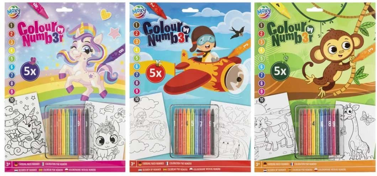 Moxy Рисуване по номера, A4, с включени пастели, асорти, 24 брояна ниска цена с бърза доставка - BestPC.BG