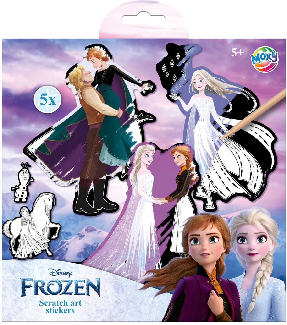 Moxy Стикери за издраскване Frozen, 5 брояна ниска цена с бърза доставка - BestPC.BG
