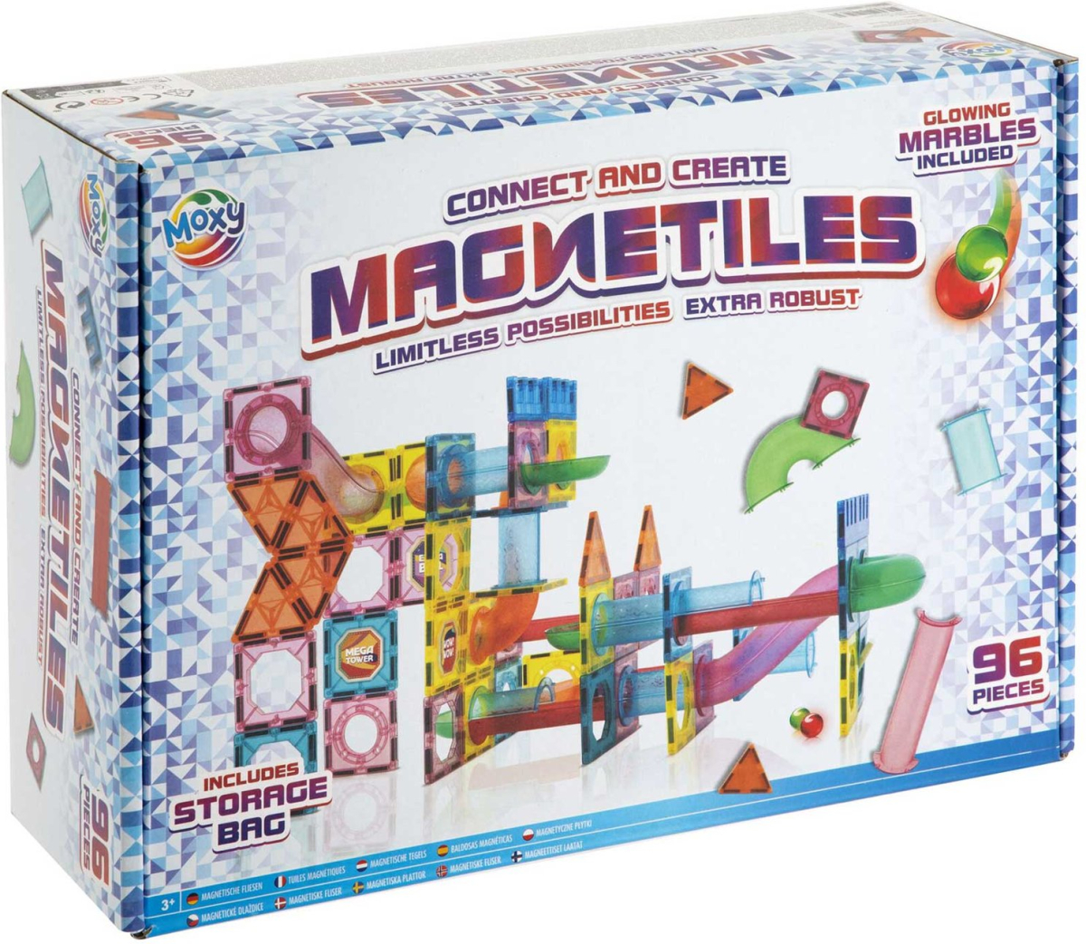 Moxy Магнитни плочки, XL, с торбичка за съхранение, 96 брояна ниска цена с бърза доставка - BestPC.BG