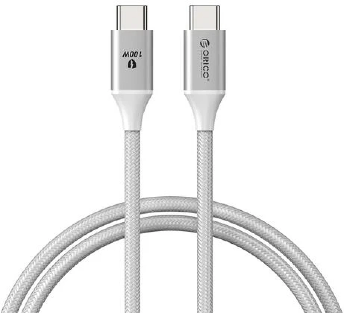 Orico кабел Cable USB C-to-C PD 100W Charging 1.0m White - CDX-100CC-WHна ниска цена с бърза доставка - BestPC.BG