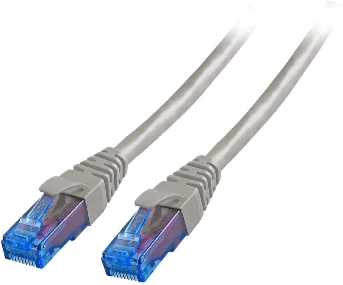 Медна пач корда Patch Cord Cat.6A U-UTP LSZH 500MHz grey 3mна ниска цена с бърза доставка - BestPC.BG