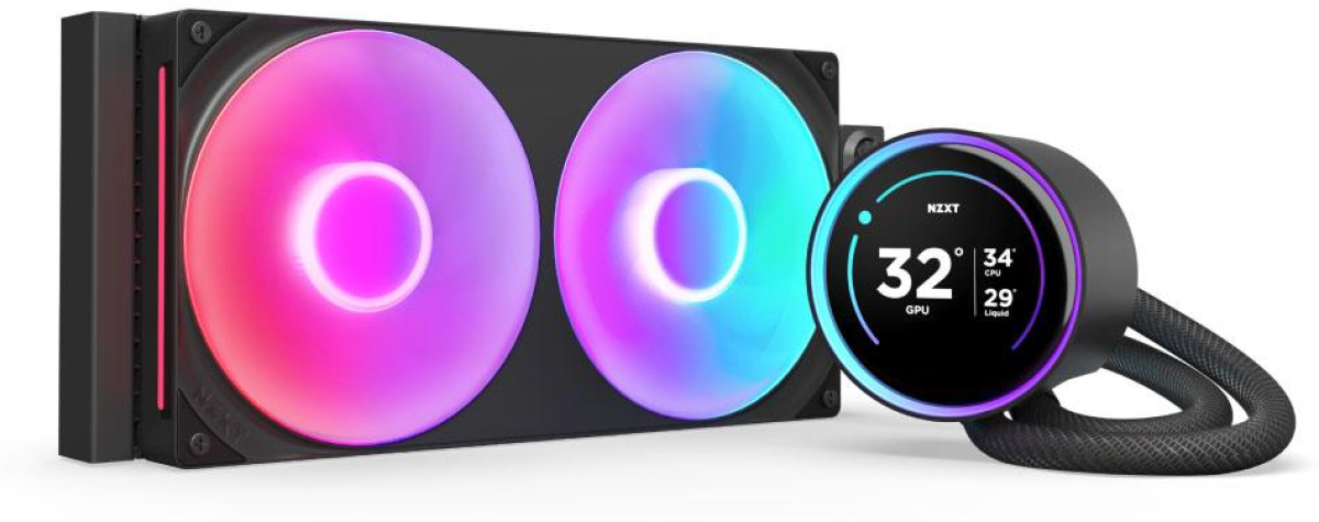 Водно охлаждане Охладител за процесор NZXT Kraken Elite 280 V2 RGB Black LCD Displayна ниска цена с бърза доставка - BestPC.BG