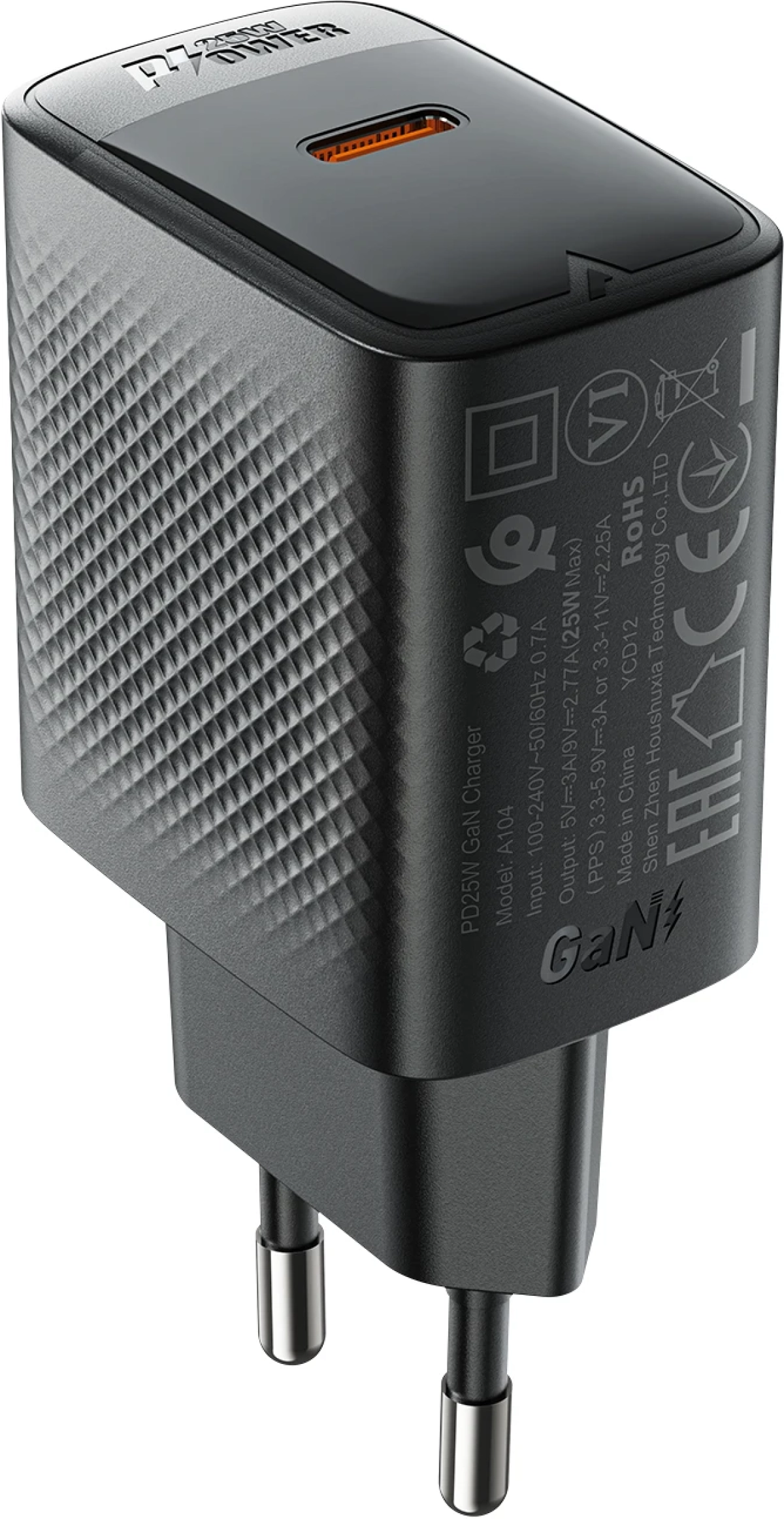 Принадлежност за смартфон Acefast Универсално зарядно за стена Charger Wall GaN PD25W - A104 - USB-C x 1, Черенна ниска цена с бърза доставка - BestPC.BG