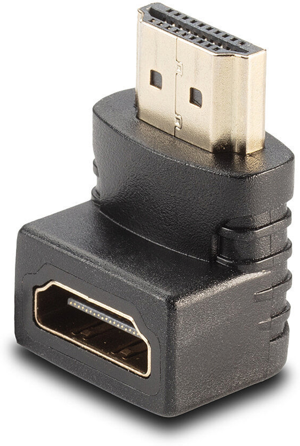 LINDY LNY-41085 :: Адаптер HDMI F - HDMI M, 90°, надолуна ниска цена с бърза доставка - BestPC.BG