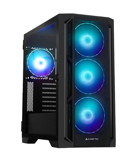 Кутия Chieftec Apex Lumo, Черенна ниска цена с бърза доставка - BestPC.BG