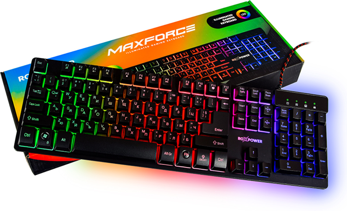 Гейминг компютърна клавиатура ROXPOWER MAXFORCE GK-20на ниска цена с бърза доставка - BestPC.BG