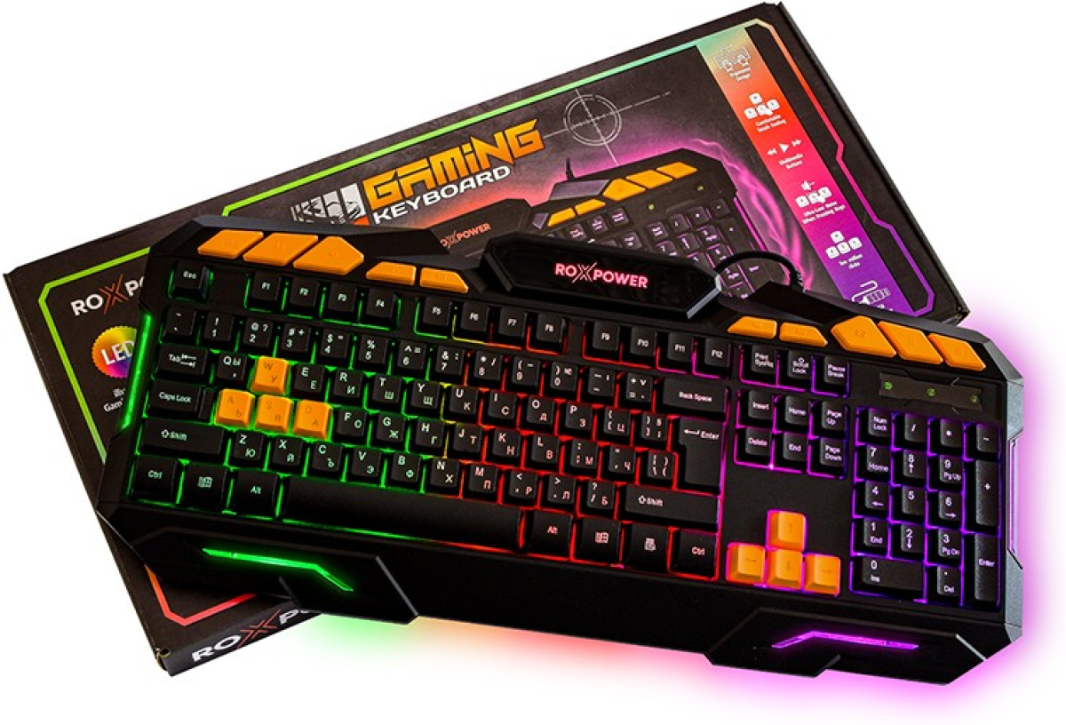 Гейминг компютърна клавиатура ROXPOWER G-8100 Gaming LEDна ниска цена с бърза доставка - BestPC.BG