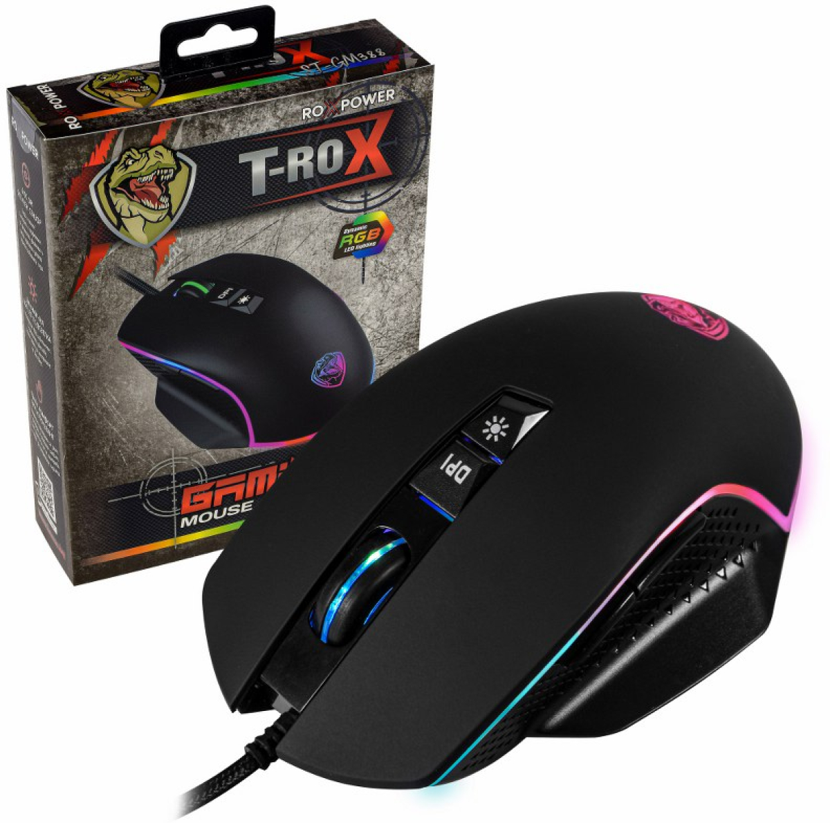 Гейминг компютърна мишка ROXPOWER T-ROX STGM388на ниска цена с бърза доставка - BestPC.BG