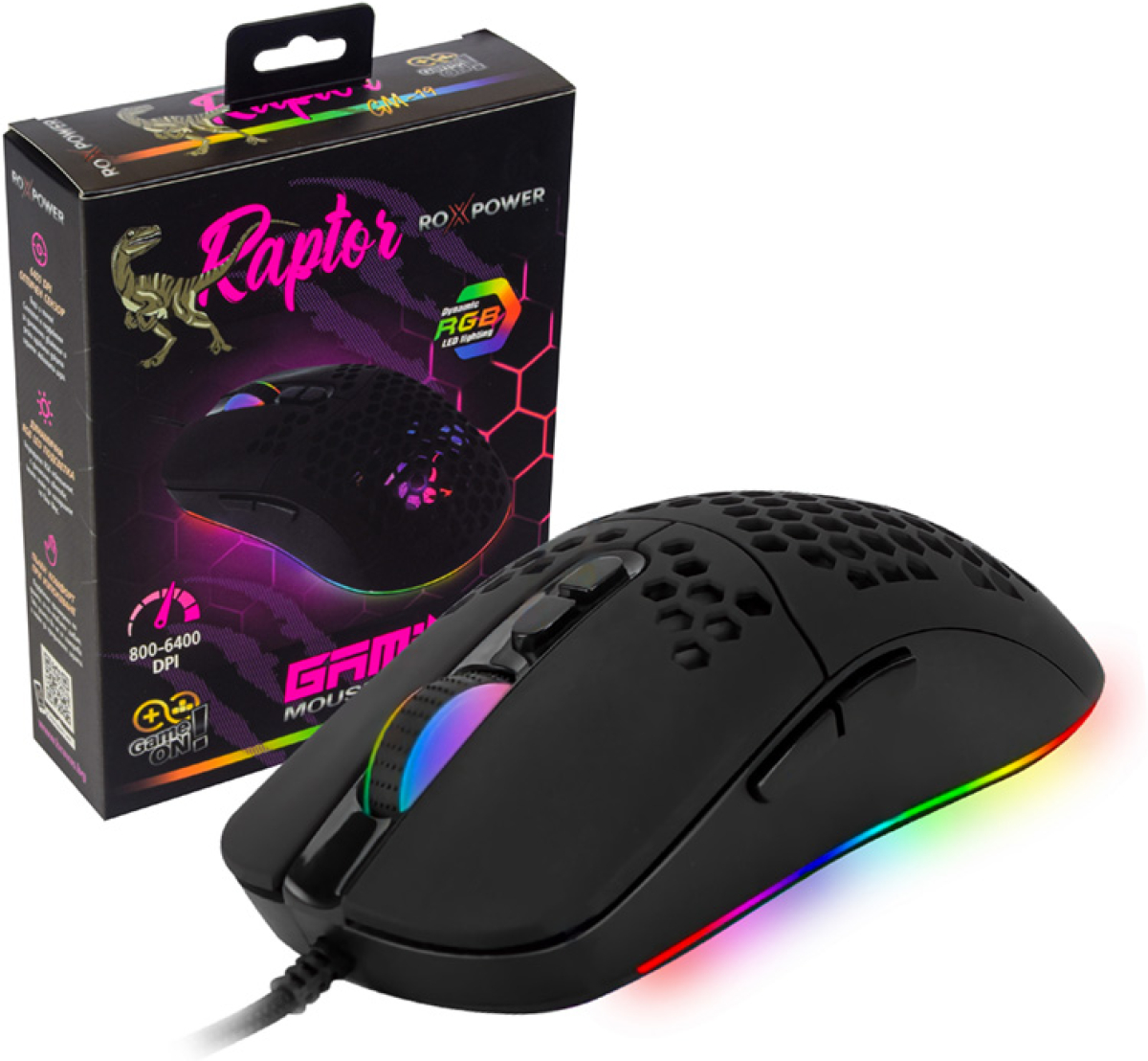 Гейминг компютърна мишка ROXPOWER RAPTOR GM-19на ниска цена с бърза доставка - BestPC.BG