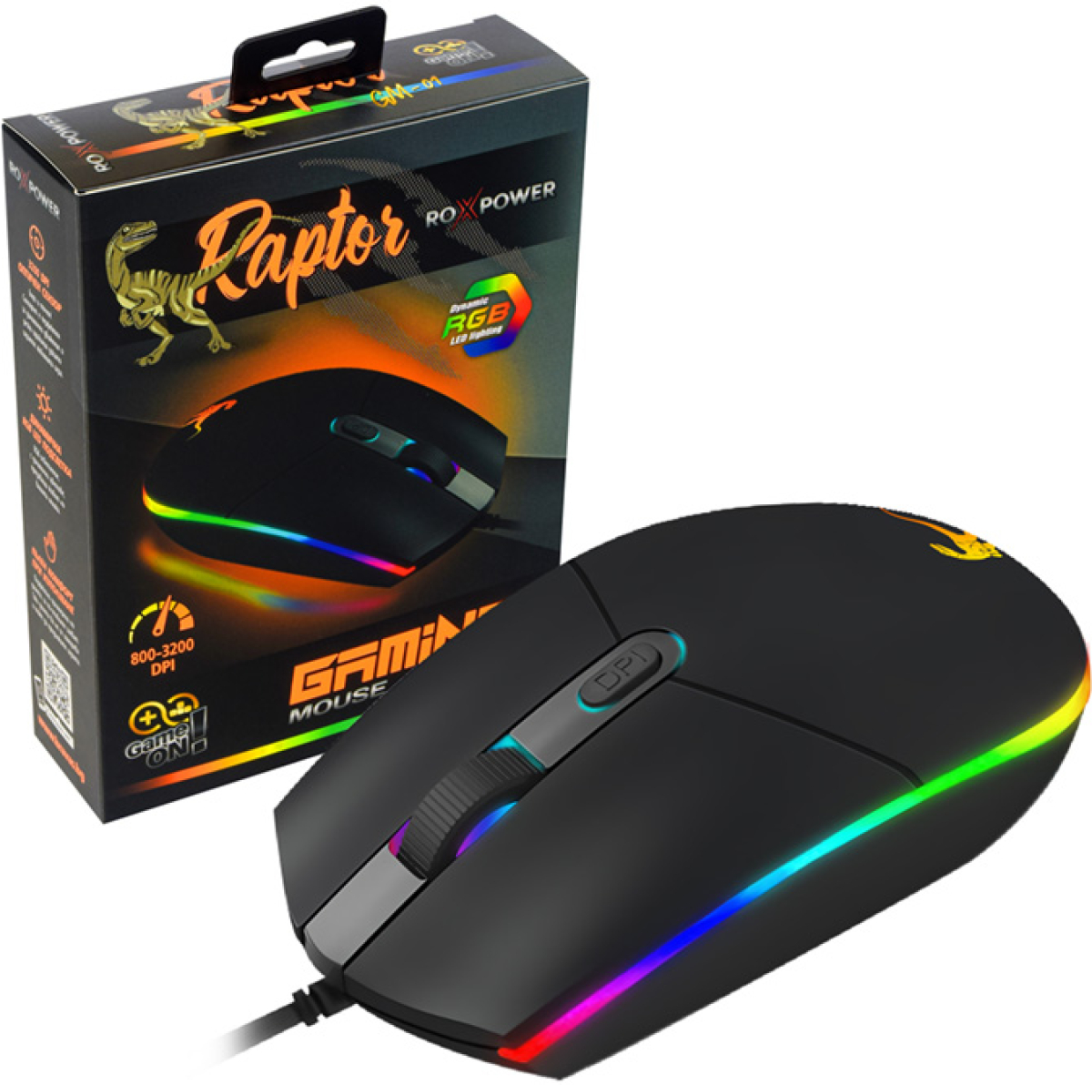 Гейминг компютърна мишка ROXPOWER RAPTOR GM-01на ниска цена с бърза доставка - BestPC.BG