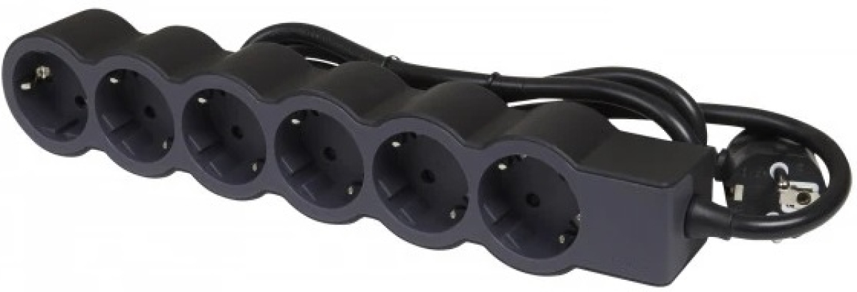 Контакт Разклонител с шест гнезда Legrand Standart, 3 метрана ниска цена с бърза доставка - BestPC.BG