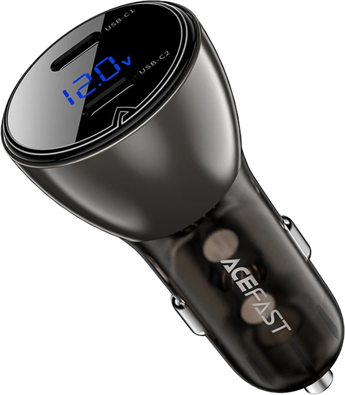 Принадлежност за смартфон Acefast зарядно за кола Fast Charger Car PD3.0 60W - B10 - USB-C x 2, Metal, Blackна ниска цена с бърза доставка - BestPC.BG
