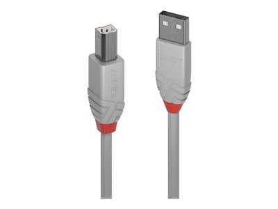 КАБЕЛ USB LINDY - USB to USB-B - 2,0 m - Grey - PN 36683на ниска цена с бърза доставка - BestPC.BG