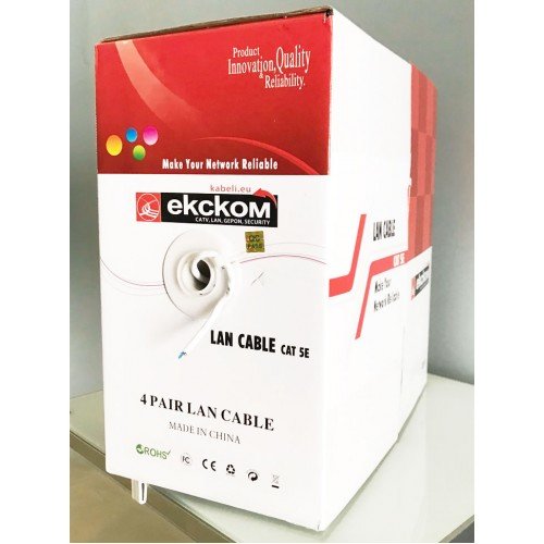 Инсталационен LAN кабел  UTP Cat5e 24AWG CCA STANDARD, 305 метрана ниска цена с бърза доставка - BestPC.BG