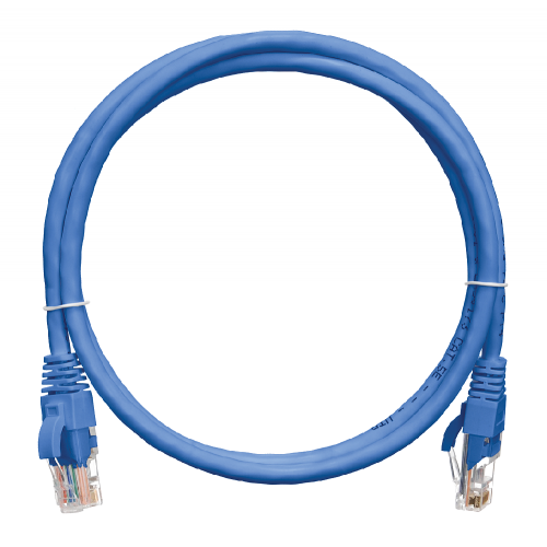 Пач кабел UTP Cat5e CCA - 2м, синна ниска цена с бърза доставка - BestPC.BG