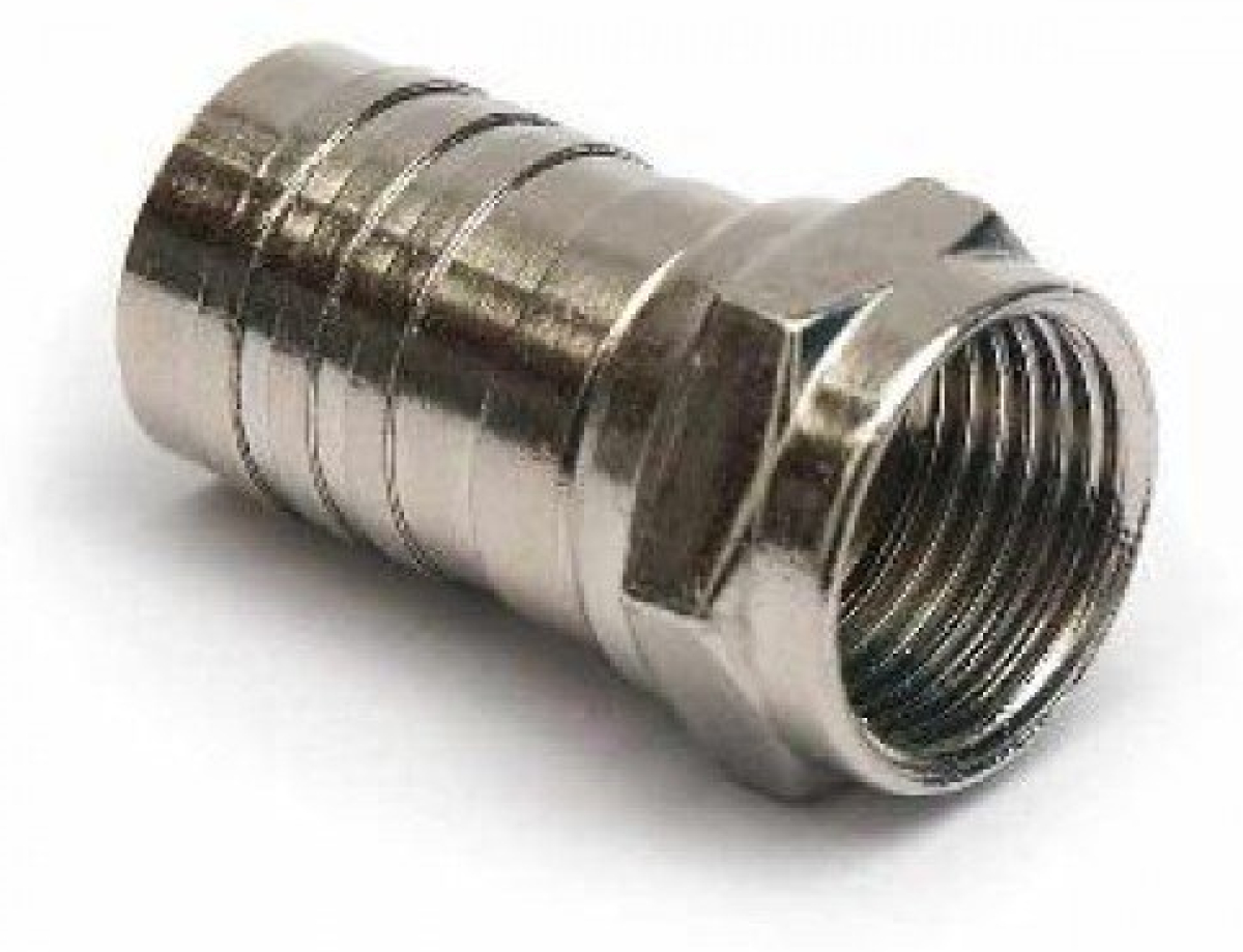 F- конектор за кримпване на кабел RG6на ниска цена с бърза доставка - BestPC.BG