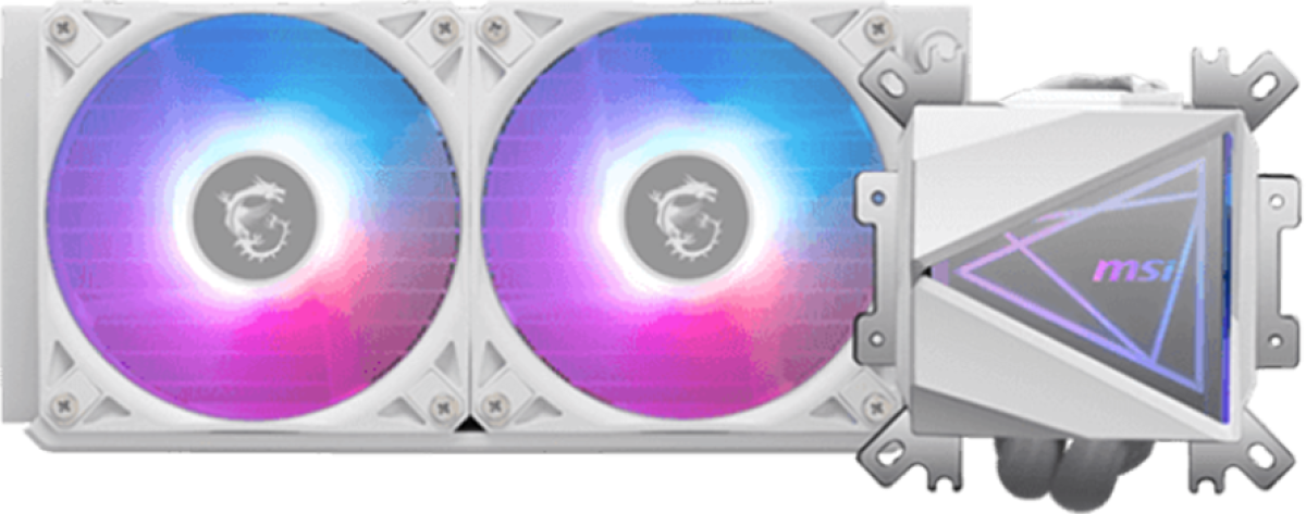 Водно охлаждане MSI MAG CORELIQUID I240 WHITE 2x 120 мм ARGB, алуминиев радиатор, Бялна ниска цена с бърза доставка - BestPC.BG