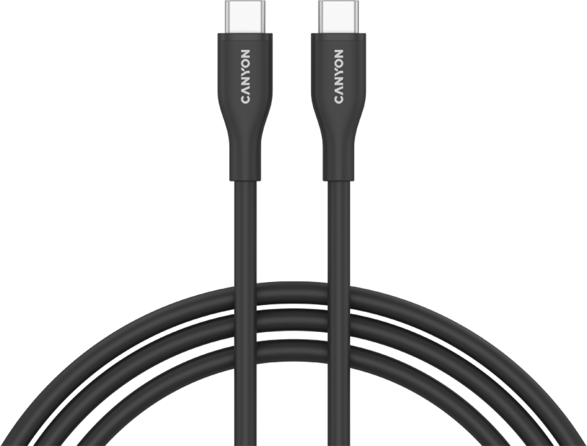 Кабел/адаптер CANYON cable CC60SC10 C-C 60W, 1 м, Черенна ниска цена с бърза доставка - BestPC.BG