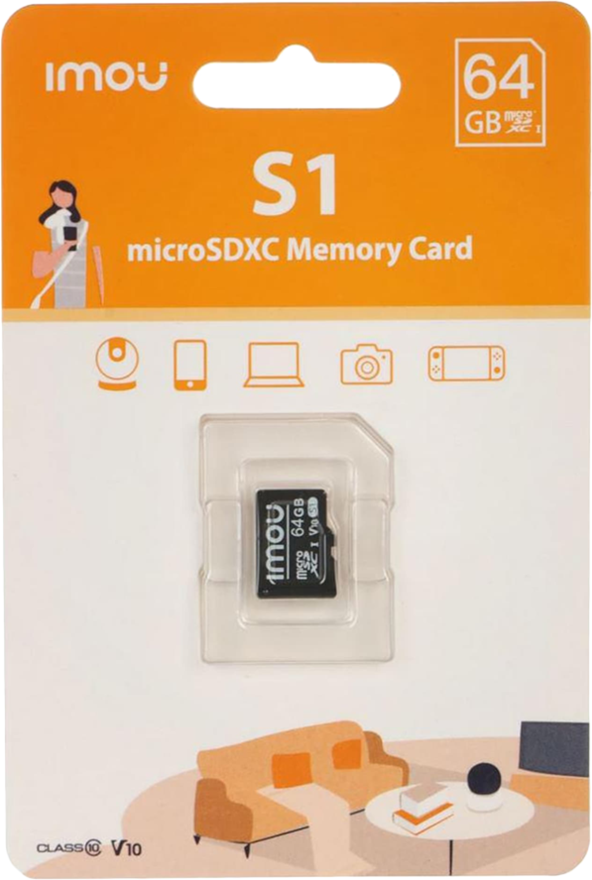 Imou microSDXC 64GB + SD Adapter Class 10, U3, V30на ниска цена с бърза доставка - BestPC.BG