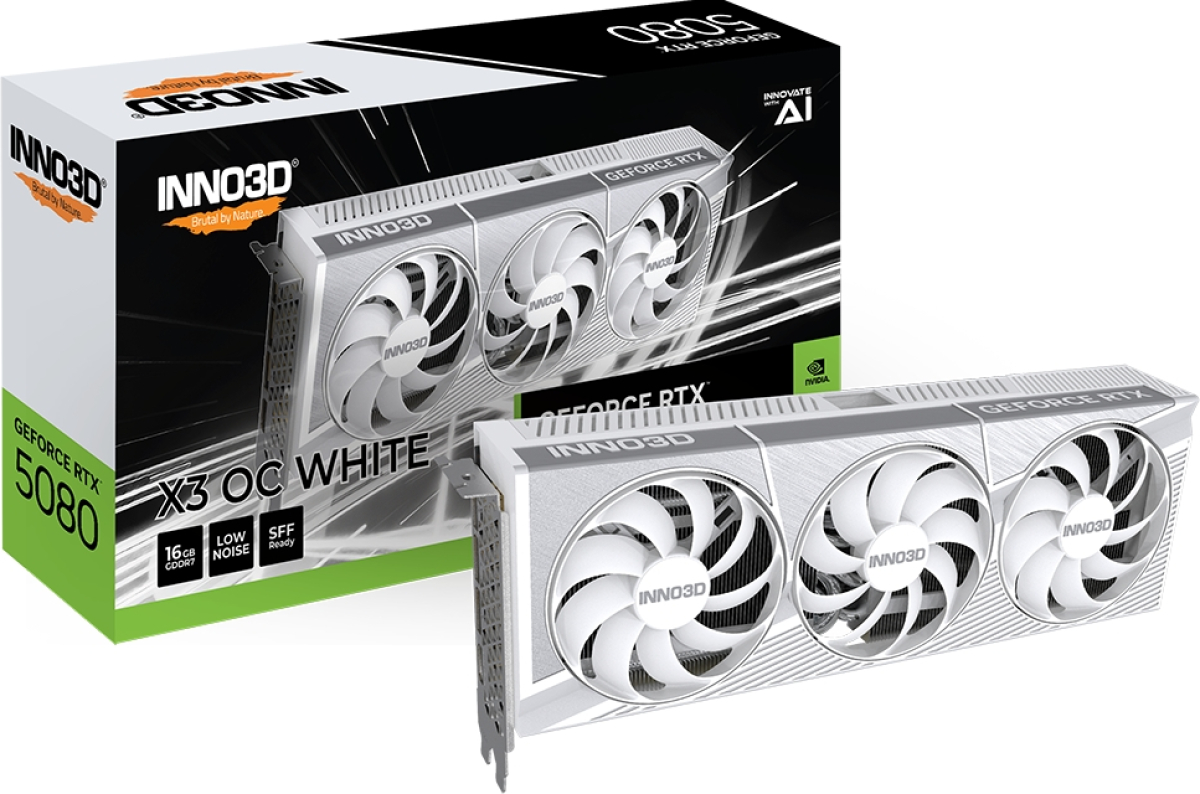 Видеокарта Inno3D GeForce RTX 5080 16GB GDDR7 X3 OC Whiteна ниска цена с бърза доставка - BestPC.BG