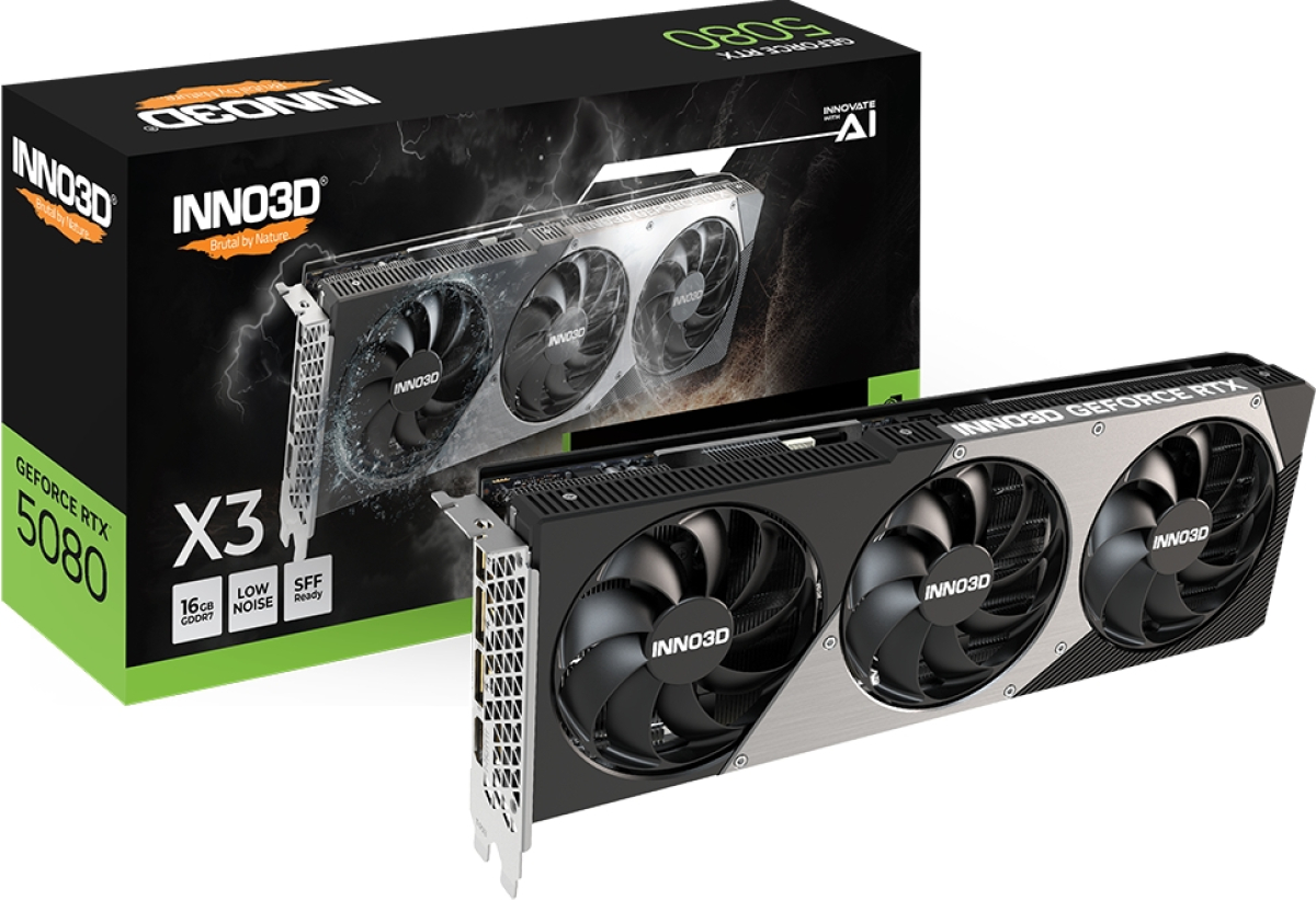 Видеокарта Inno3D GeForce RTX 5080 16GB GDDR7 X3на ниска цена с бърза доставка - BestPC.BG