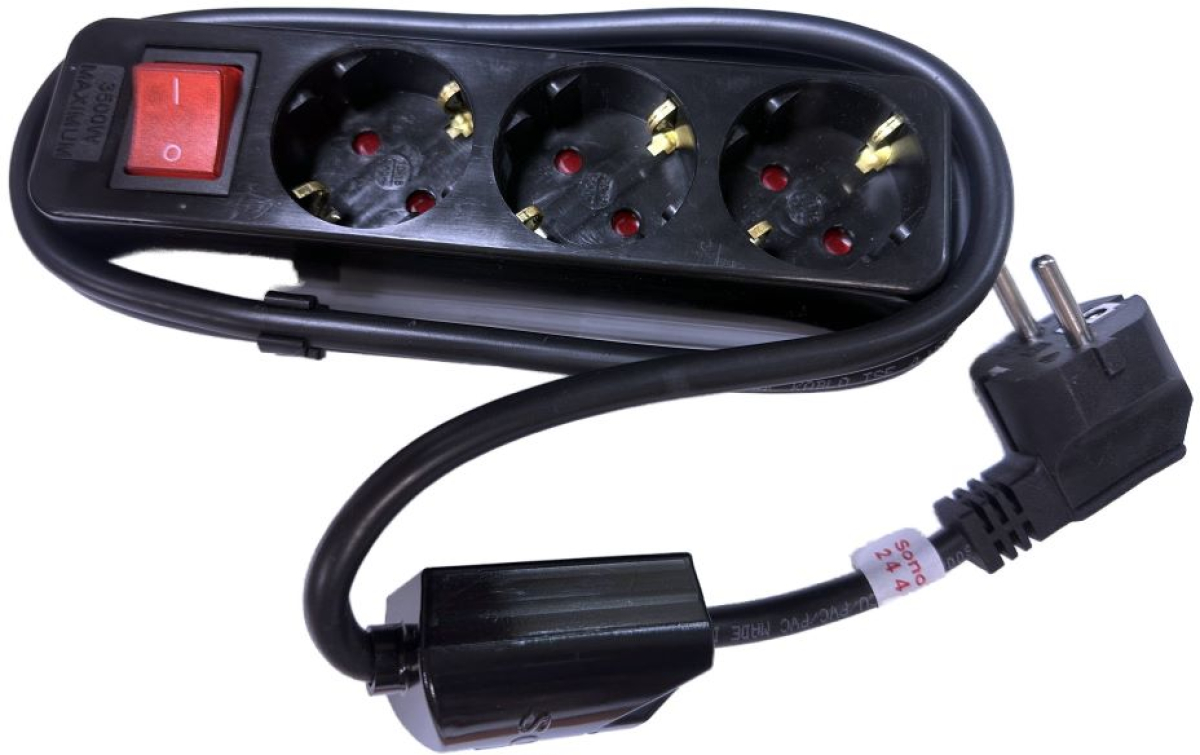 Контакт Sono 3КХ1.5 ел. разклонител - 3 гнезда, 1.5м, с ключна ниска цена с бърза доставка - BestPC.BG