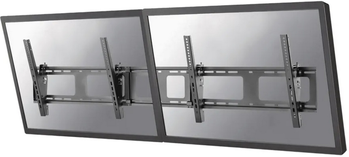 Neomounts стойка за стена с плосък екран за табло с менюта - 2 екрана - хоризонталнона ниска цена с бърза доставка - BestPC.BG