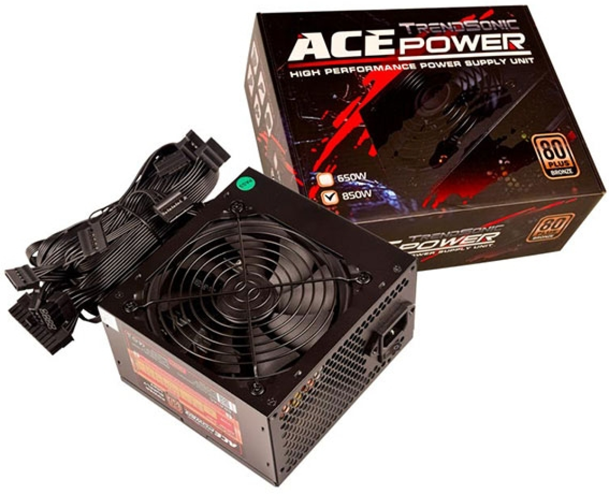 Захранване PSU TrendSonic ACE Power FP-850W, 80+Bronzeна ниска цена с бърза доставка - BestPC.BG