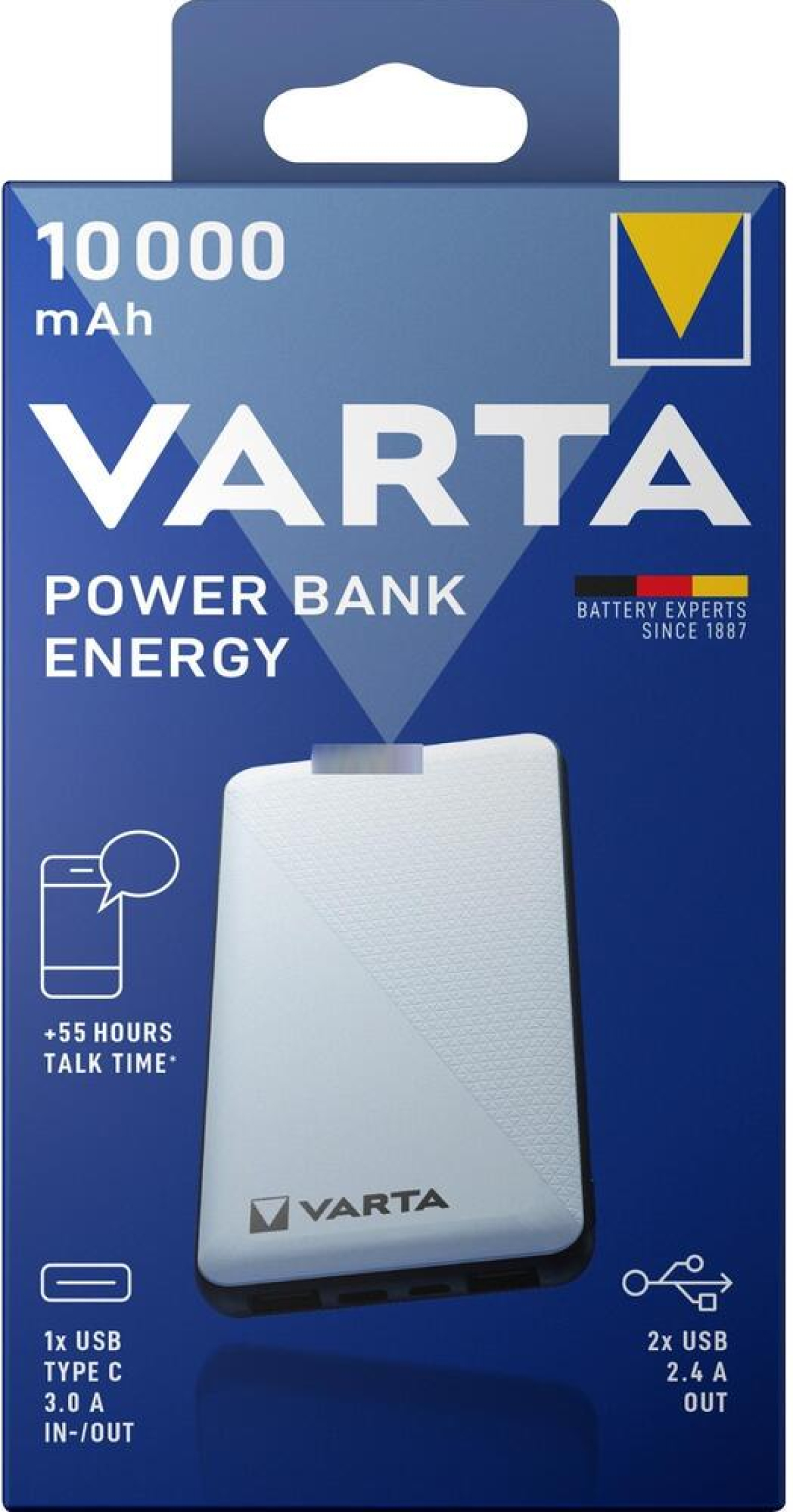 Външна батерия VARTA ENERGY WIRELESS ПРЕНОСИМА БАТЕРИЯ 10000mAhна ниска цена с бърза доставка - BestPC.BG