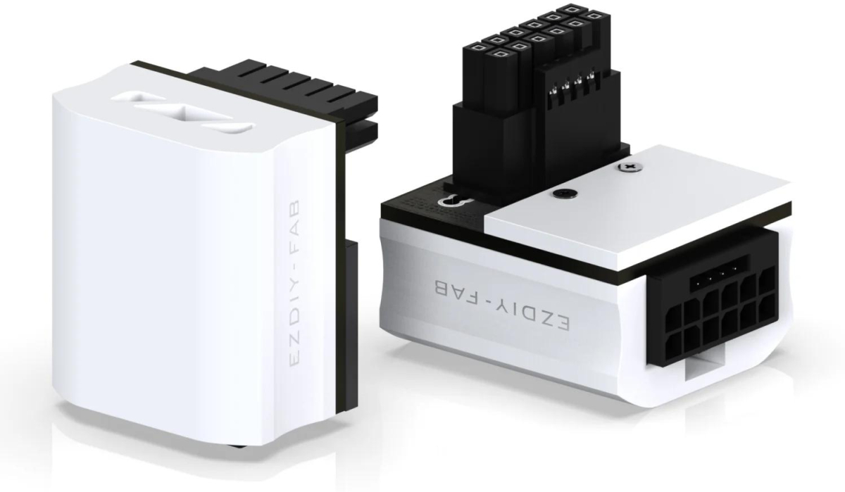 Други EZDIY-FAB адаптер за видеокарта 12VHPWR 600W - STD 90 Whiteна ниска цена с бърза доставка - BestPC.BG