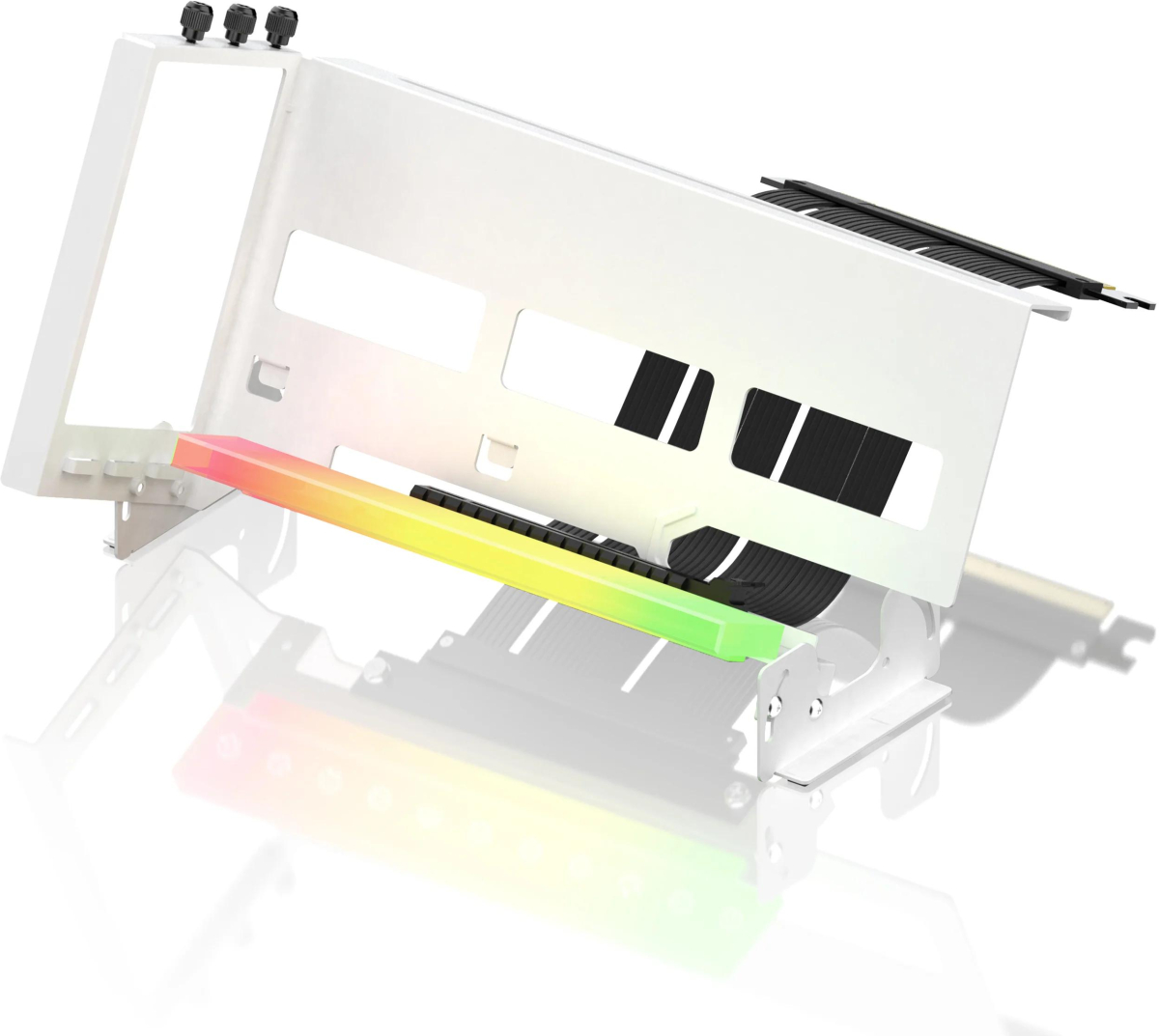 Други Брекет за вертикален монтаж на 45 GPU EZDIY-FAB ARGB PCIe 4.0 Riser Cable - Бялна ниска цена с бърза доставка - BestPC.BG