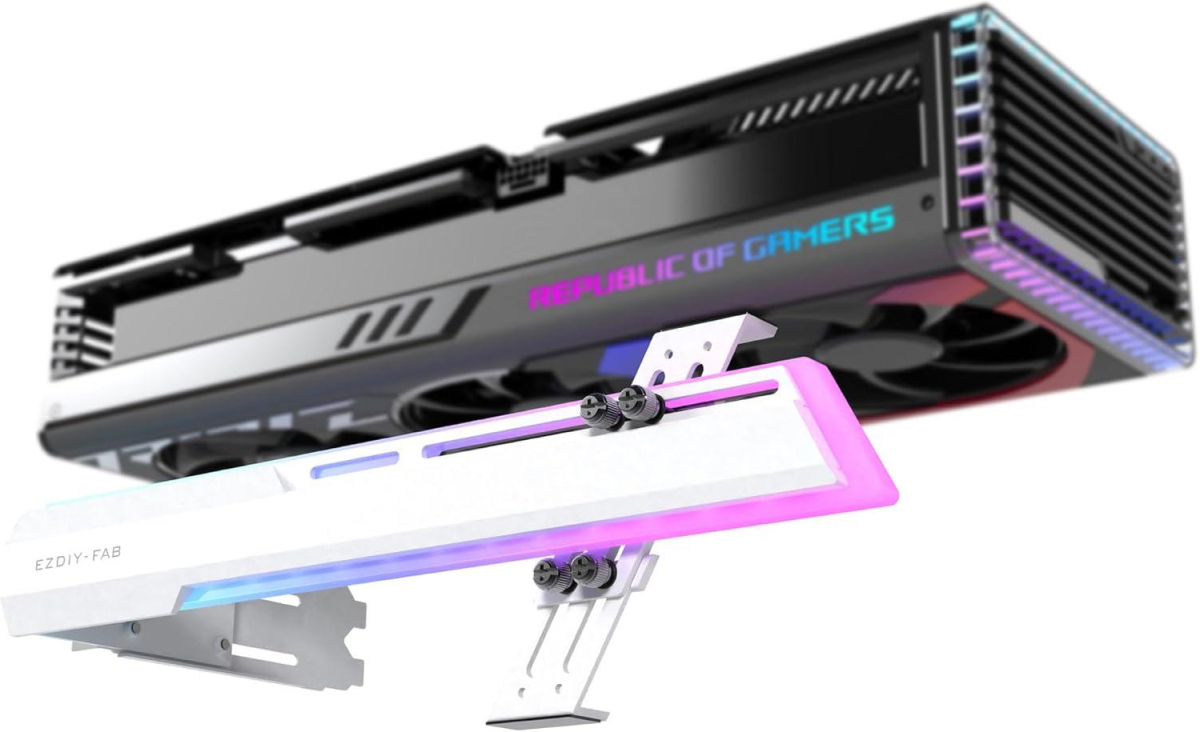Други Държач за графична карта EZDIY-FAB ARGB - Бялна ниска цена с бърза доставка - BestPC.BG