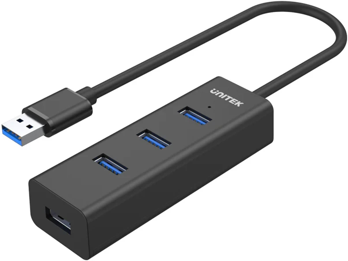 Unitek хъб USB3.0 HUB 4 port, 1.2m cable, aux USB-C power inputна ниска цена с бърза доставка - BestPC.BG