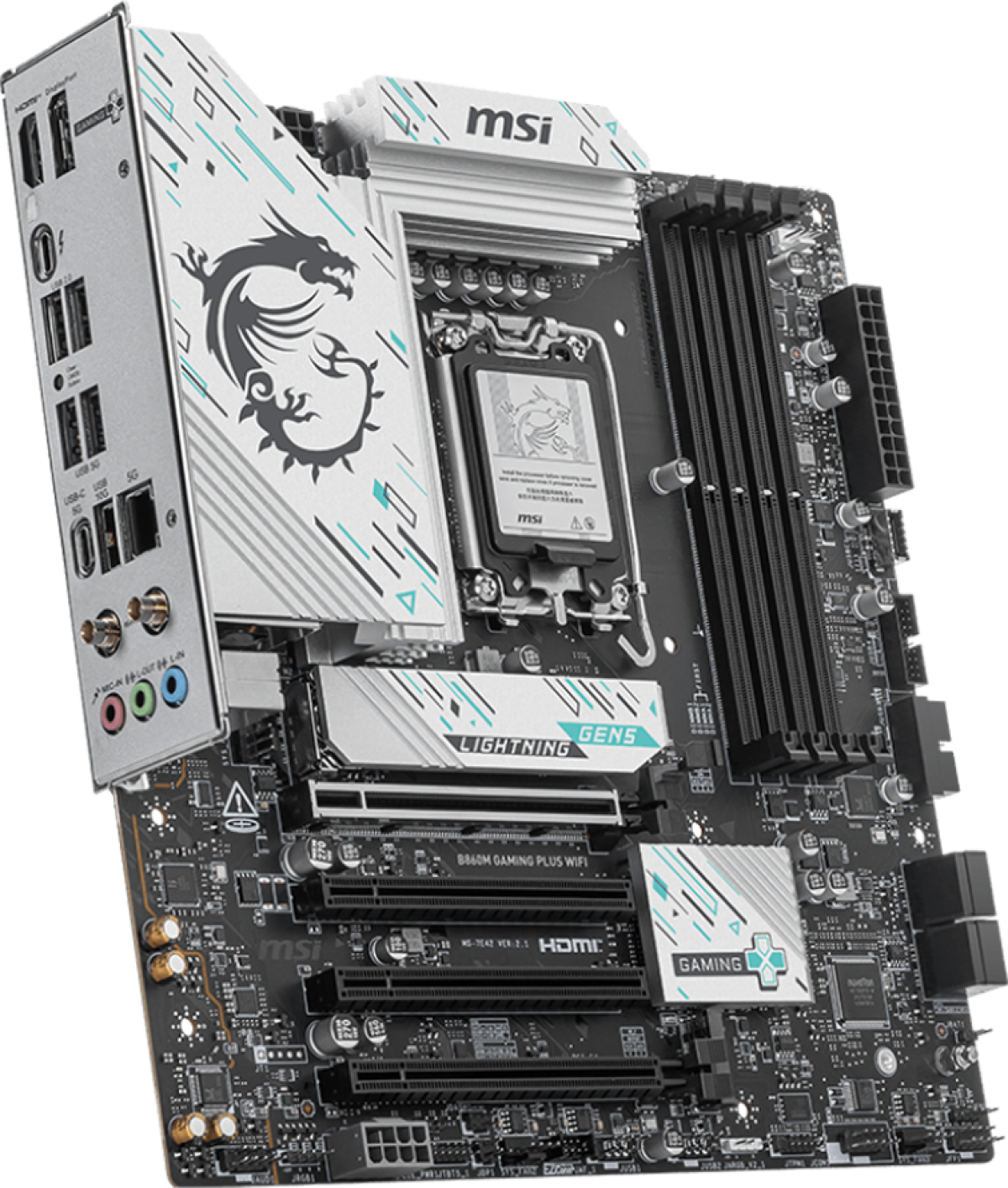 Дънна платка MSI PRO B860M GAMING PLUS WIFI, mATX, LGA 1851, 4x DDR5 Dual Channelна ниска цена с бърза доставка - BestPC.BG