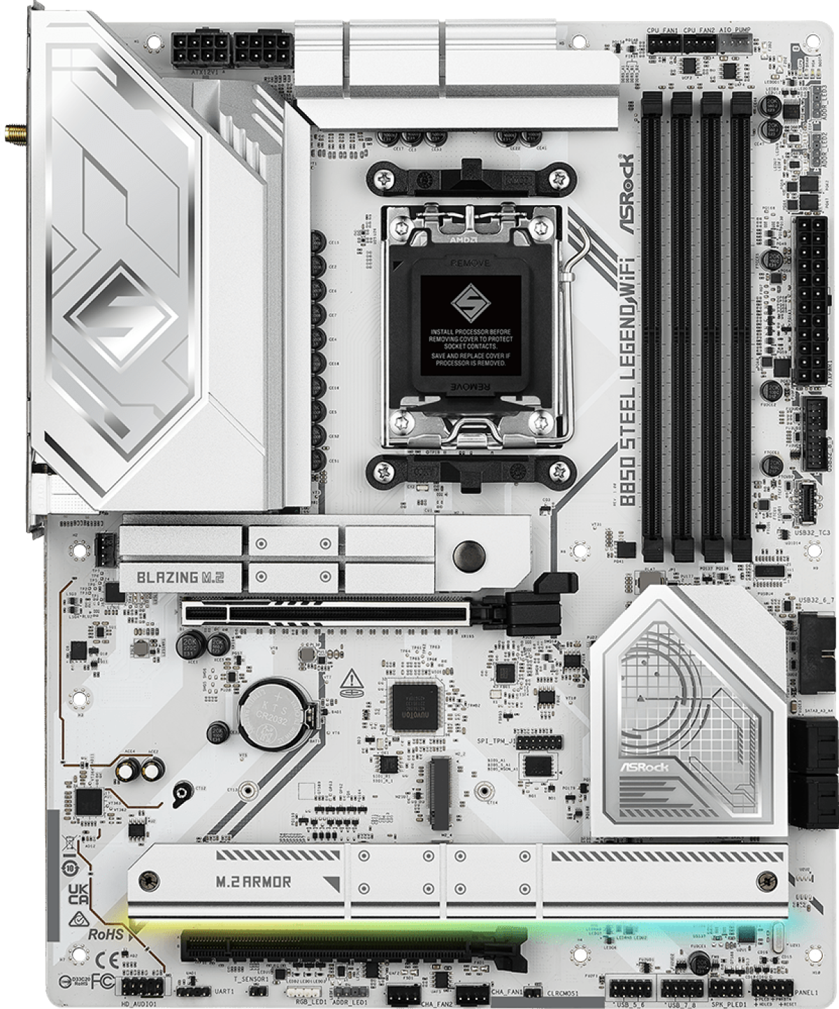 Дънна платка ASRock B850 STEEL LEGEND WIFI 7 socket AM5на ниска цена с бърза доставка - BestPC.BG