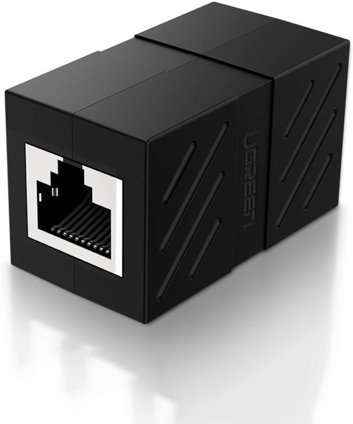 Розетка Мрежов кабелен конектор Ugreen Ethernet RJ45 10 Gbps NW114 20390 64234 - черенна ниска цена с бърза доставка - BestPC.BG