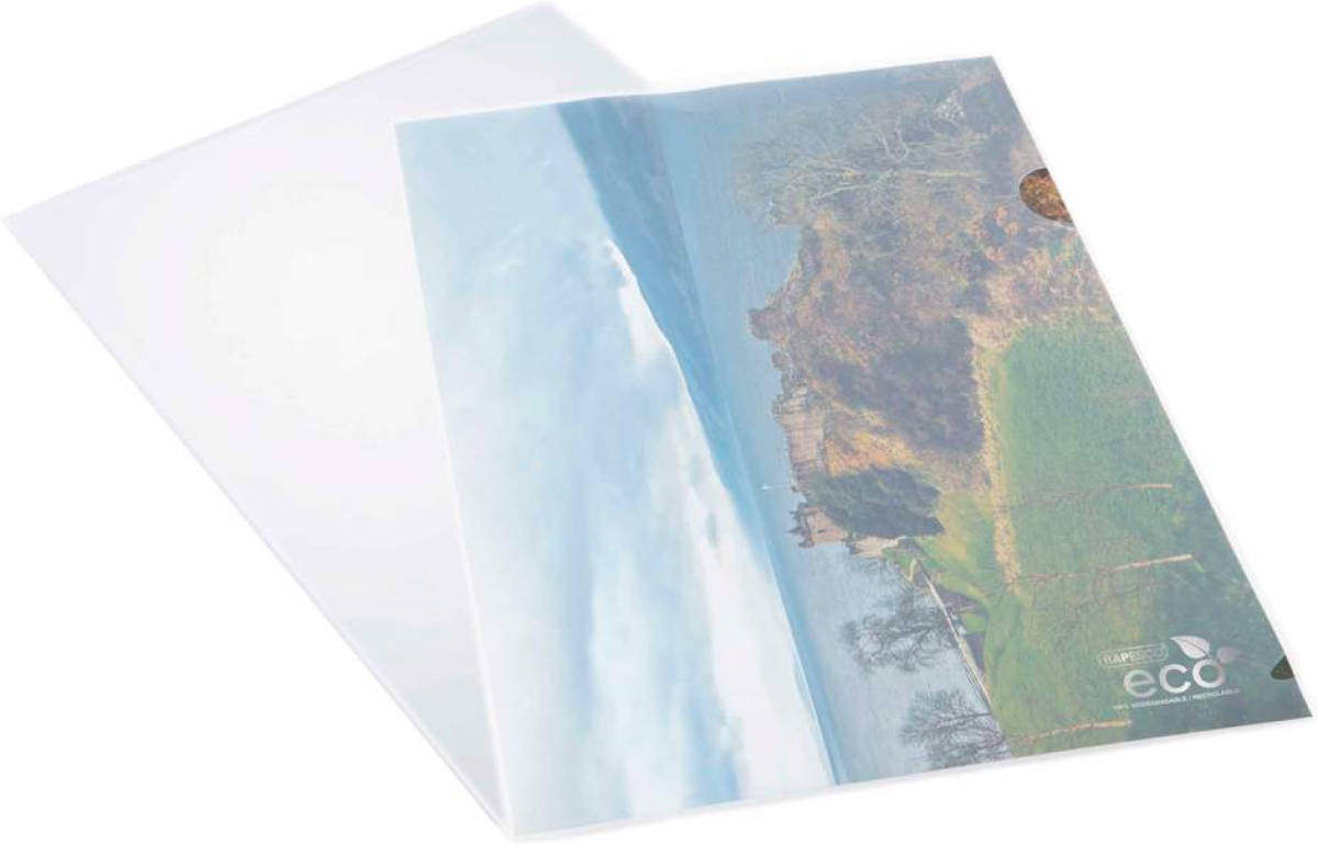 Rapesco Папка Eco Cut Flash, A4, L-образна, прозрачна, 25 брояна ниска цена с бърза доставка - BestPC.BG