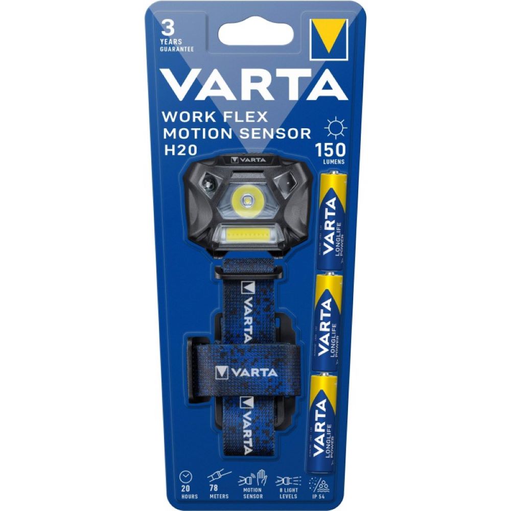 Продукт ЧЕЛНИК VARTA WORK FLEX MOTIONSENSOR H20на ниска цена с бърза доставка - BestPC.BG