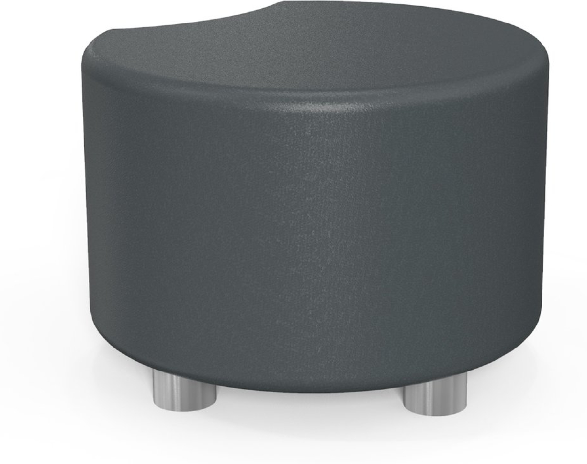 Табуретка RFG Moon, кръгла, екокожа, 60 х 60 х 43 cm, цвят графитна ниска цена с бърза доставка - BestPC.BG