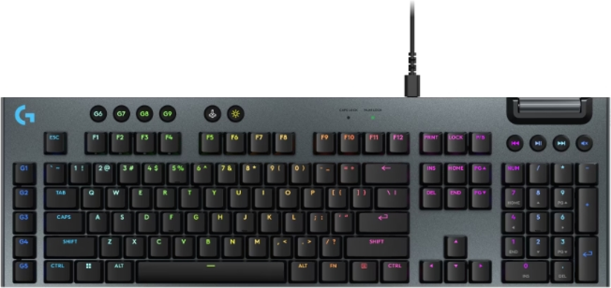 Клавиатура Геймърска Logitech G915 X Low Profile Wired Gaming Keyboard - BLACK - US INT`L, Чернана ниска цена с бърза доставка - BestPC.BG