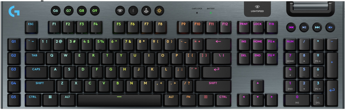 Клавиатура Геймърска Logitech G915 X LIGHTSPEED Low-Profile Wireless Gaming Keyboard, Чернана ниска цена с бърза доставка - BestPC.BG
