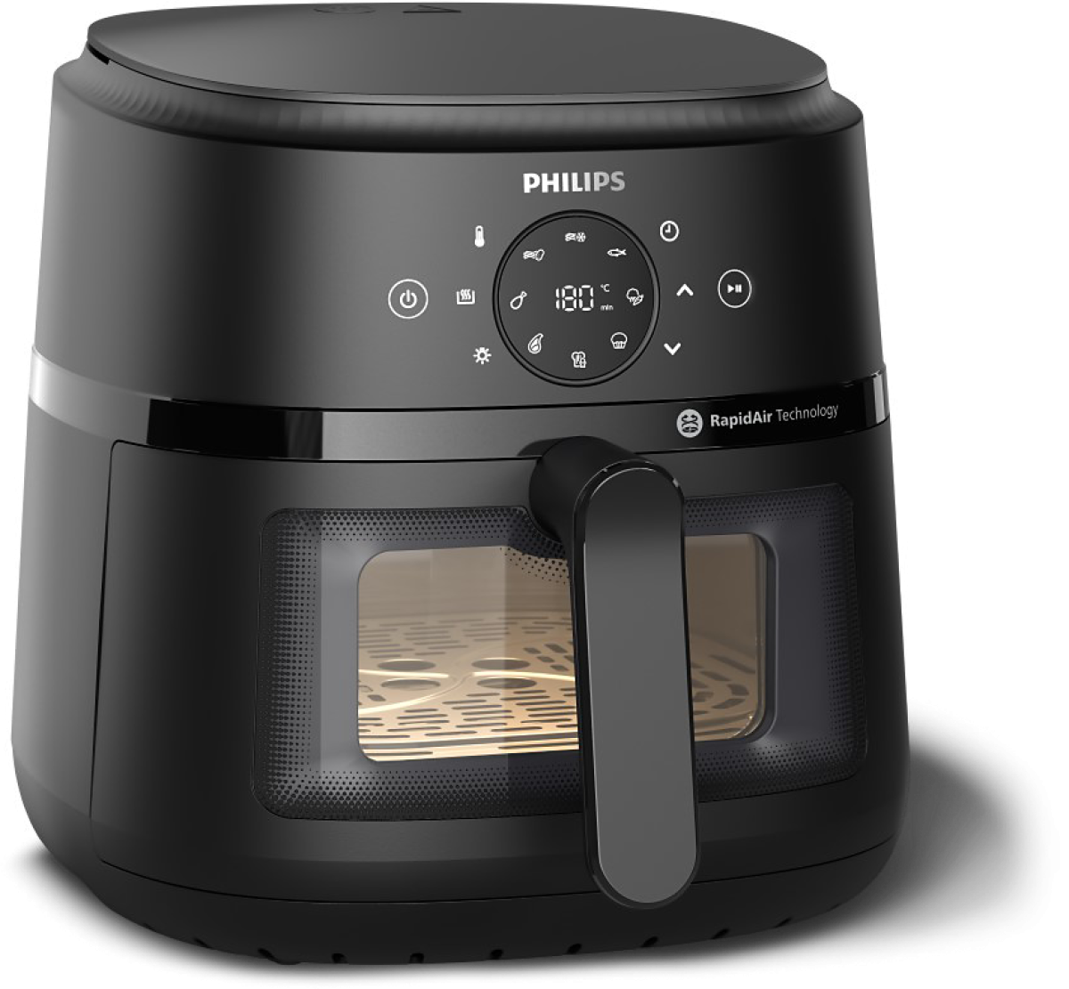 PHILIPS Airfryer, серия 2000 - 6.2 литра вместимост, с технология RapidAir, Лесен за използване сензорен екран с 9 функциина ниска цена с бърза доставка - BestPC.BG
