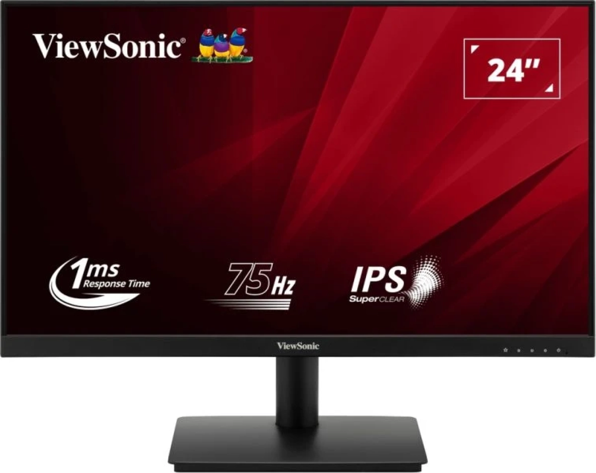 Монитор VIEWSONIC VA240-H-2 - 24”, 1920 x 1080 Full HD, 75 Hz, с бързо време за реакция от 1 ms., SuperClear® IPS панел, Черенна ниска цена с бърза доставка - BestPC.BG