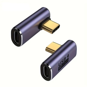 Кабел/адаптер Adapter USB C-C, M-F, Angled, 40Gbps QC100W 962218на ниска цена с бърза доставка - BestPC.BG