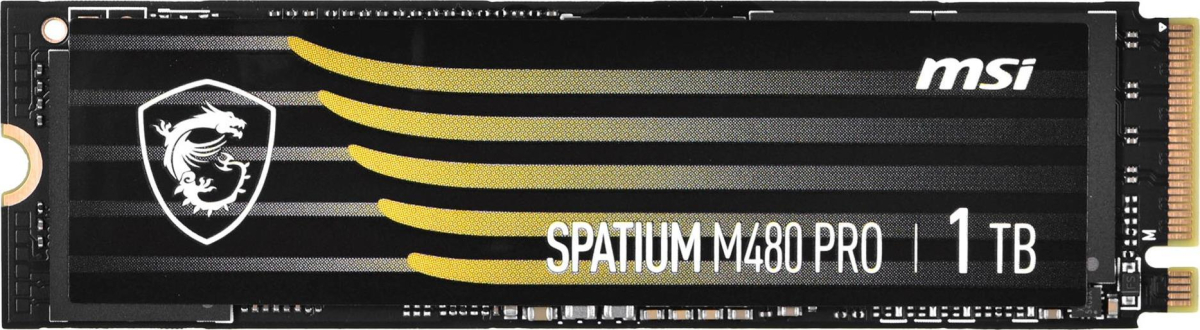 SSD MSI SPATIUM M480 PRO, 1 TB, М.2 2280, 600-7400 МB/s, PCI Express 4.0 x4, 3D NAND, 256-bit AESна ниска цена с бърза доставка - BestPC.BG