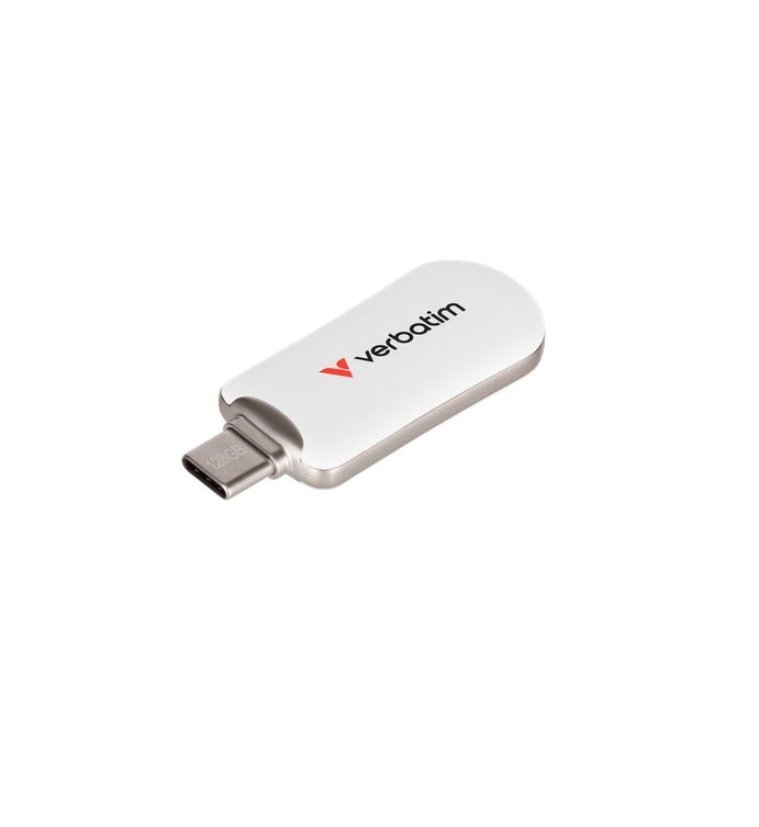Verbatim Plectra USB-C Flash Drive White 128GBна ниска цена с бърза доставка - BestPC.BG
