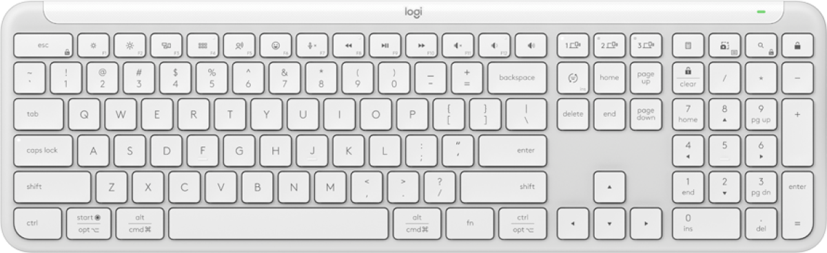 Клавиатура LOGITECH SIGNATURE SLIM WIRELESS KEYBOARD K950 - OFF WHITE - US INT\'L - 2.4GHZ-BT - INTNL-973, Бялана ниска цена с бърза доставка - BestPC.BG