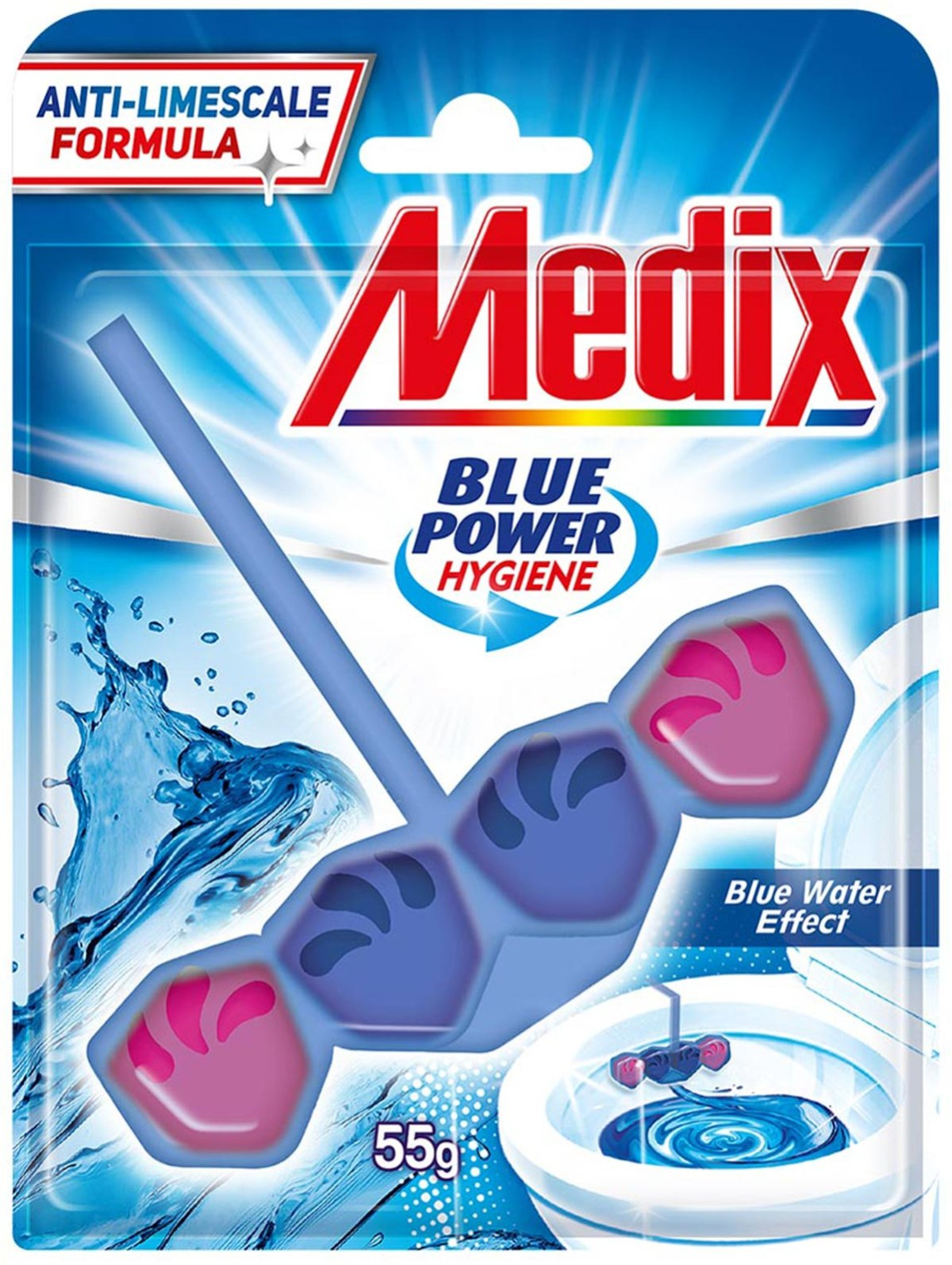 Почистващ продукт Medix Ароматизатор за тоалетна WC Blue Power, твърдо блокче, синя вода, 55 gна ниска цена с бърза доставка - BestPC.BG