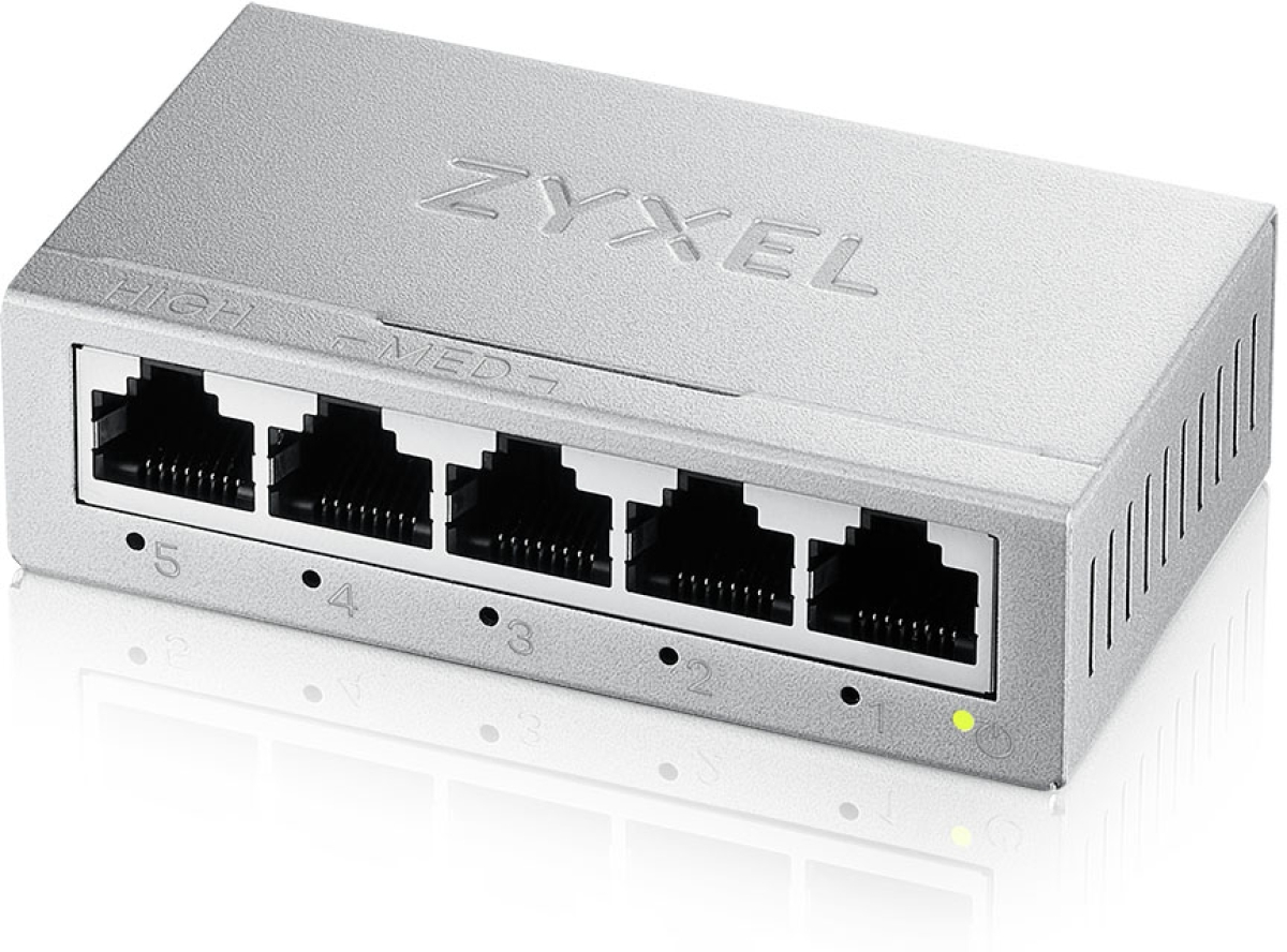 Комутатор/Суич ZyXEL GS-105B v5, 5-Port MINI Desktop Gigabit Ethernet Switchна ниска цена с бърза доставка - BestPC.BG